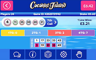 The Coconut Island at a British Online Bingo Site