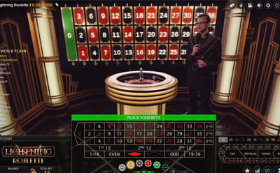 UK Live Casino Game Lightning Roulette by Evolution